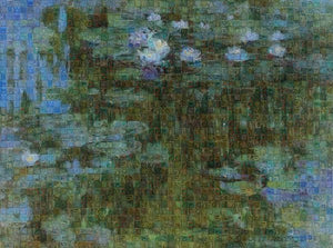 Tribute to Monet - 1 - Art Print - ALEFBET - THE HEBREW LETTERS ART GALLERY