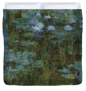 Tribute to Monet - 1 - Duvet Cover - ALEFBET - THE HEBREW LETTERS ART GALLERY