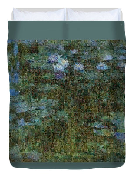 Tribute to Monet - 1 - Duvet Cover - ALEFBET - THE HEBREW LETTERS ART GALLERY