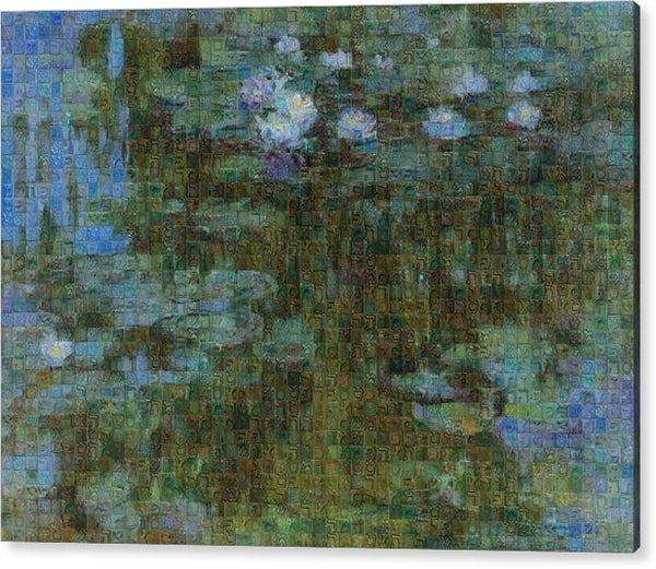 Tribute to Monet - 1 - Acrylic Print - ALEFBET - THE HEBREW LETTERS ART GALLERY