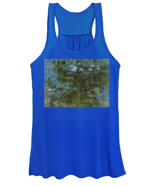 Tribute to Monet - 1 - Women's Tank Top - ALEFBET - THE HEBREW LETTERS ART GALLERY