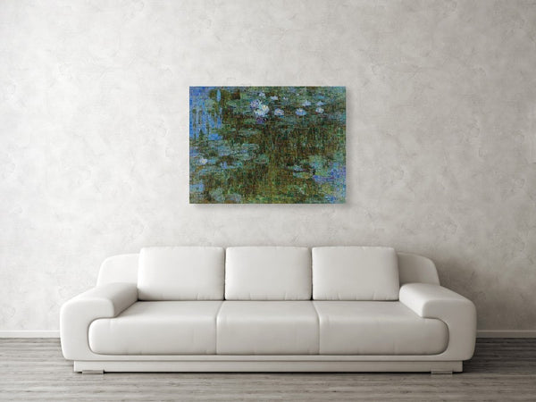Tribute to Monet - 1 - Canvas Print - ALEFBET - THE HEBREW LETTERS ART GALLERY