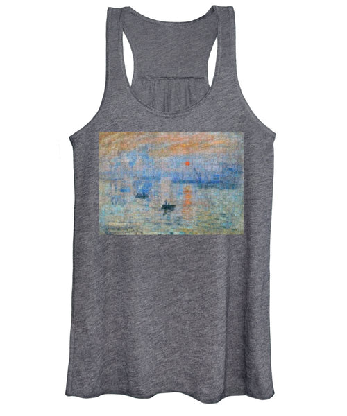 Tribute to Monet - 2 - Women's Tank Top - ALEFBET - THE HEBREW LETTERS ART GALLERY