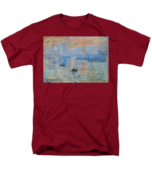 Tribute to Monet - 2 - Men's T-Shirt  (Regular Fit) - ALEFBET - THE HEBREW LETTERS ART GALLERY