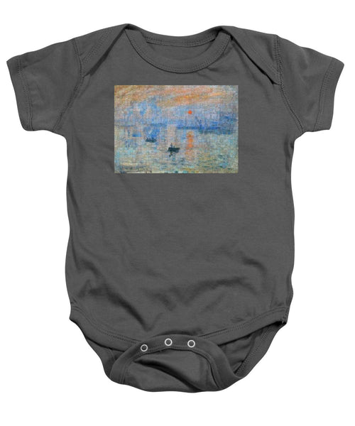 Tribute to Monet - 2 - Baby Onesie - ALEFBET - THE HEBREW LETTERS ART GALLERY