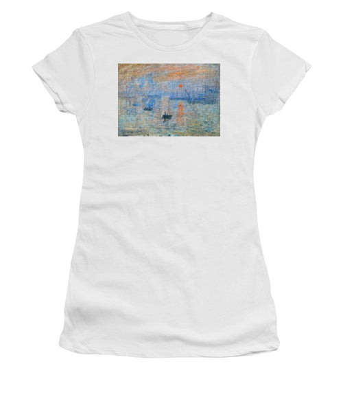 Tribute to Monet - 2 - Women's T-Shirt - ALEFBET - THE HEBREW LETTERS ART GALLERY