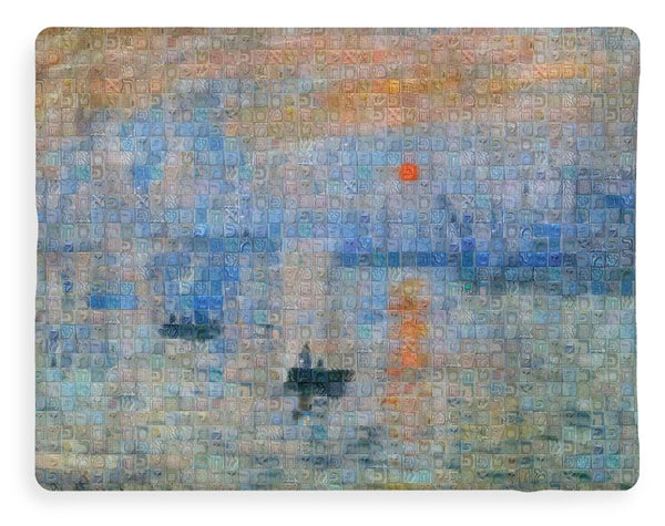 Tribute to Monet - 2 - Blanket - ALEFBET - THE HEBREW LETTERS ART GALLERY