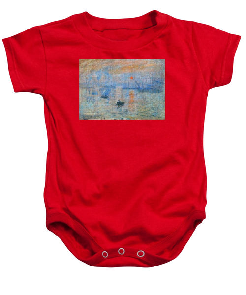 Tribute to Monet - 2 - Baby Onesie - ALEFBET - THE HEBREW LETTERS ART GALLERY