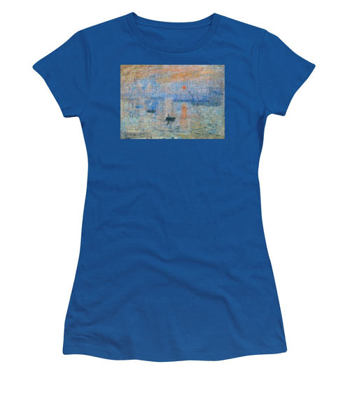 Tribute to Monet - 2 - Women's T-Shirt - ALEFBET - THE HEBREW LETTERS ART GALLERY