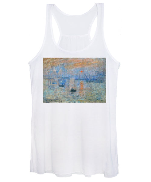 Tribute to Monet - 2 - Women's Tank Top - ALEFBET - THE HEBREW LETTERS ART GALLERY