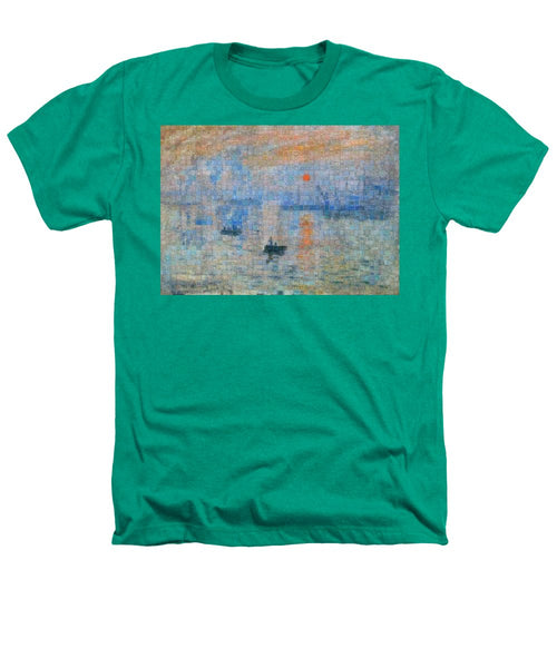 Tribute to Monet - 2 - Heathers T-Shirt - ALEFBET - THE HEBREW LETTERS ART GALLERY