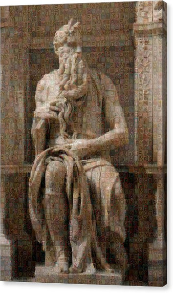 Tribute to Moses - Canvas Print - ALEFBET - THE HEBREW LETTERS ART GALLERY
