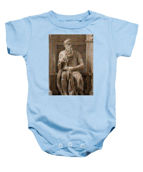 Tribute to Moses - Baby Onesie - ALEFBET - THE HEBREW LETTERS ART GALLERY