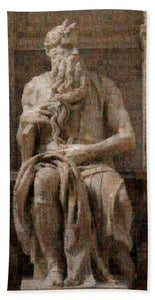 Tribute to Moses - Beach Towel - ALEFBET - THE HEBREW LETTERS ART GALLERY