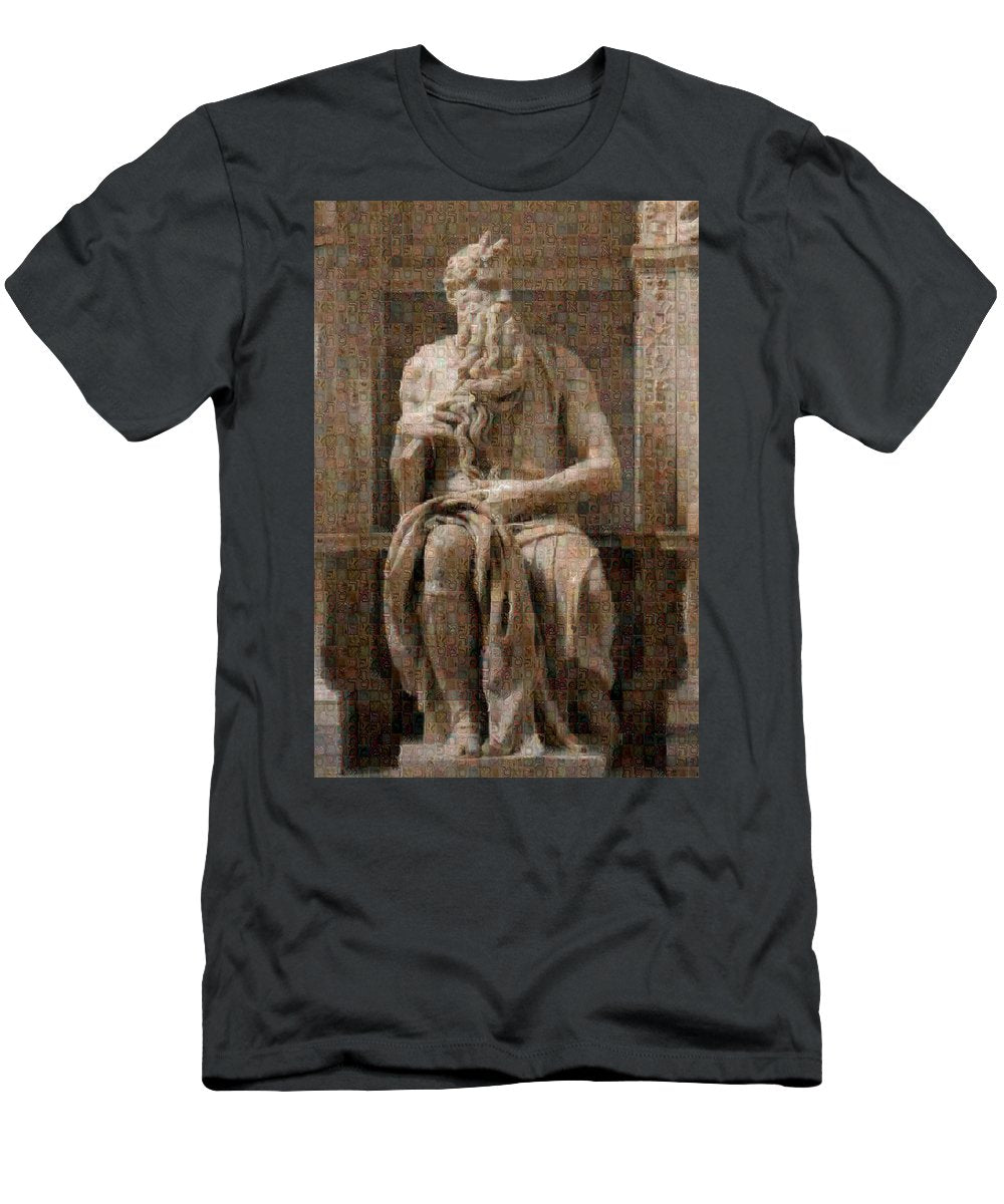 Tribute to Moses - T-Shirt - ALEFBET - THE HEBREW LETTERS ART GALLERY