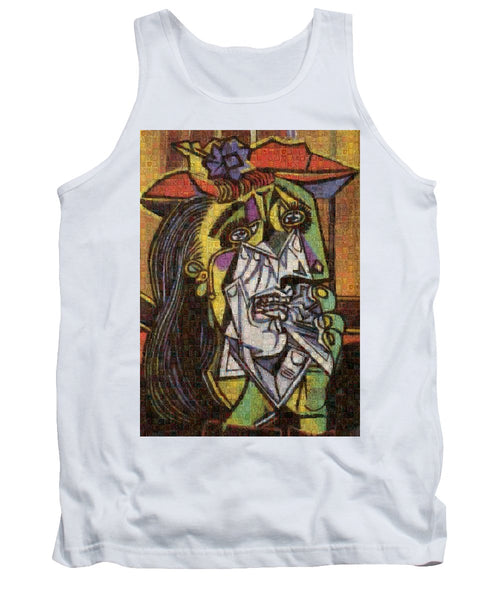 Tribute to Picasso - 2 - Tank Top - ALEFBET - THE HEBREW LETTERS ART GALLERY