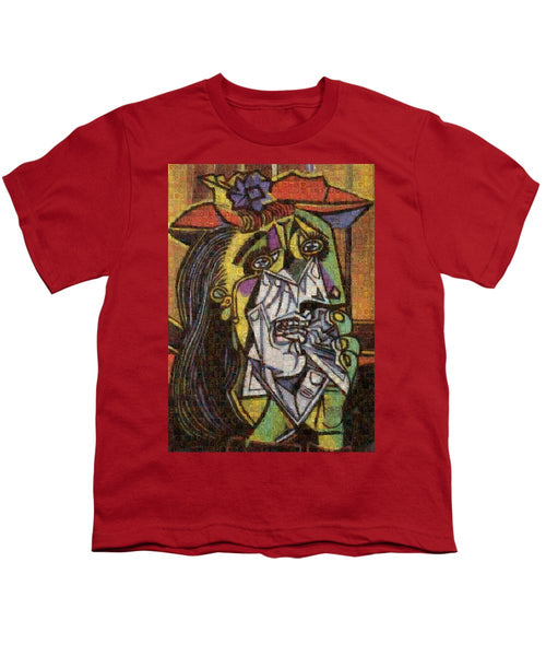 Tribute to Picasso - 2 - Youth T-Shirt - ALEFBET - THE HEBREW LETTERS ART GALLERY