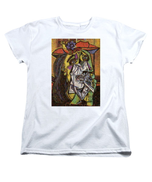 Tribute to Picasso - 2 - Women's T-Shirt (Standard Fit) - ALEFBET - THE HEBREW LETTERS ART GALLERY
