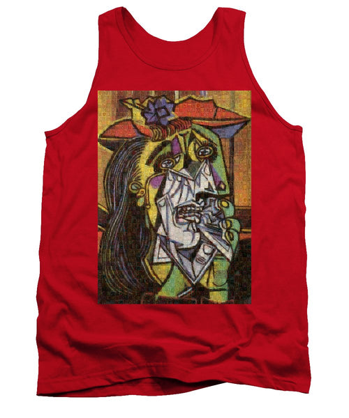 Tribute to Picasso - 2 - Tank Top - ALEFBET - THE HEBREW LETTERS ART GALLERY