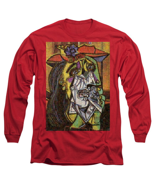 Tribute to Picasso - 2 - Long Sleeve T-Shirt - ALEFBET - THE HEBREW LETTERS ART GALLERY
