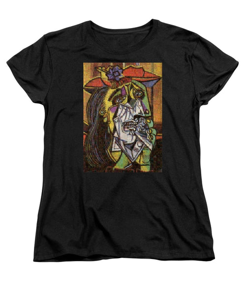 Tribute to Picasso - 2 - Women's T-Shirt (Standard Fit) - ALEFBET - THE HEBREW LETTERS ART GALLERY
