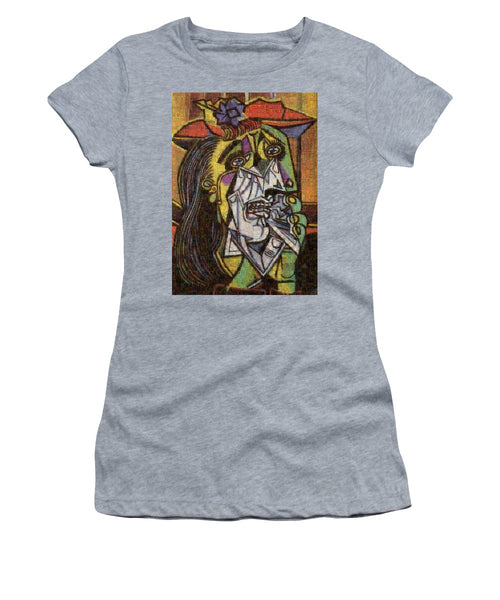 Tribute to Picasso - 2 - Women's T-Shirt - ALEFBET - THE HEBREW LETTERS ART GALLERY