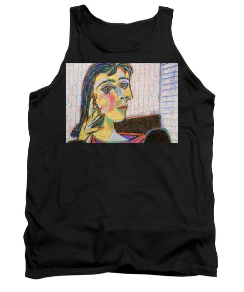 Tribute to Picasso - 3 - Tank Top - ALEFBET - THE HEBREW LETTERS ART GALLERY