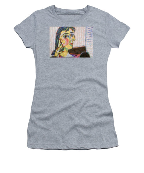 Tribute to Picasso - 3 - Women's T-Shirt - ALEFBET - THE HEBREW LETTERS ART GALLERY