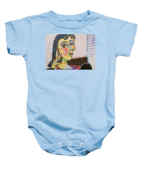 Tribute to Picasso - 3 - Baby Onesie - ALEFBET - THE HEBREW LETTERS ART GALLERY