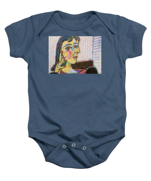 Tribute to Picasso - 3 - Baby Onesie - ALEFBET - THE HEBREW LETTERS ART GALLERY