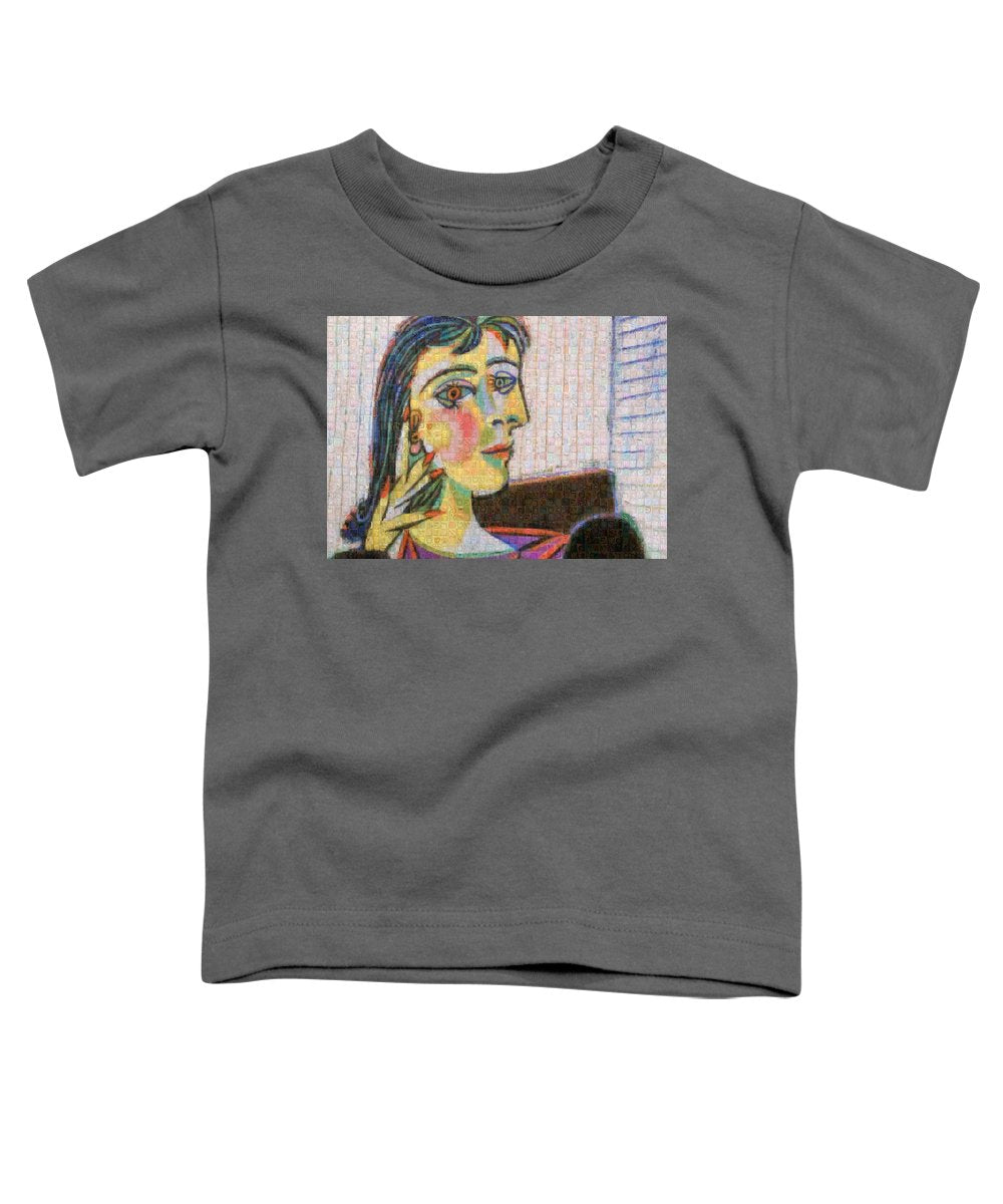 Tribute to Picasso - 3 - Toddler T-Shirt - ALEFBET - THE HEBREW LETTERS ART GALLERY