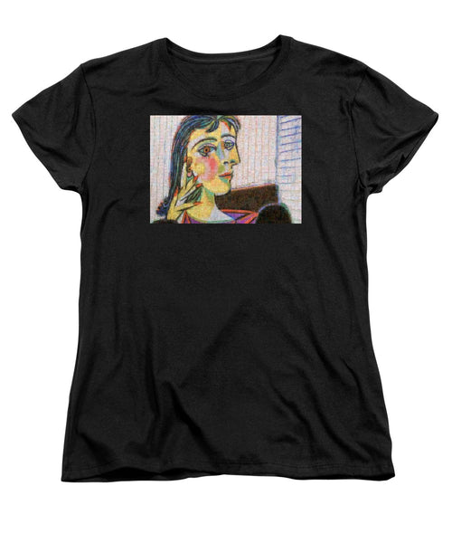 Tribute to Picasso - 3 - Women's T-Shirt (Standard Fit) - ALEFBET - THE HEBREW LETTERS ART GALLERY