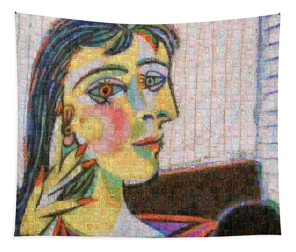 Tribute to Picasso - 3 - Tapestry - ALEFBET - THE HEBREW LETTERS ART GALLERY