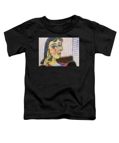 Tribute to Picasso - 3 - Toddler T-Shirt - ALEFBET - THE HEBREW LETTERS ART GALLERY