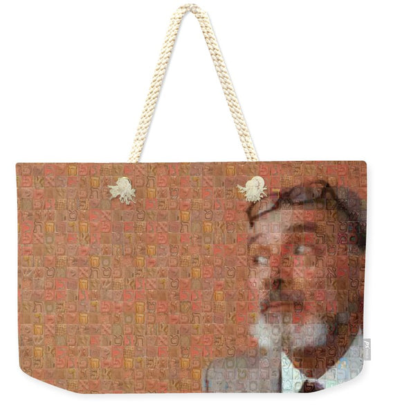 Tribute to Primo Levi - Weekender Tote Bag - ALEFBET - THE HEBREW LETTERS ART GALLERY
