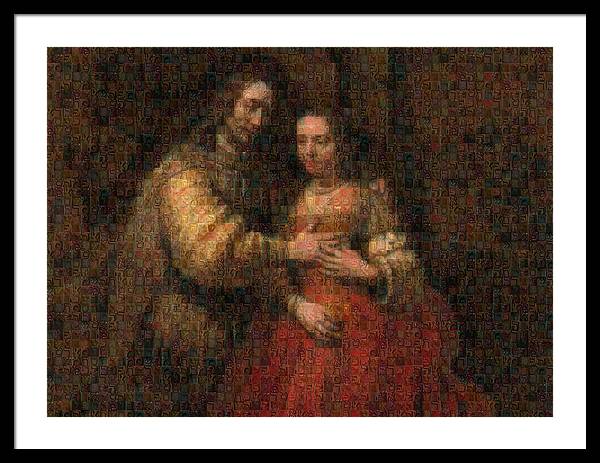 Tribute to Rembrandt - Framed Print - ALEFBET - THE HEBREW LETTERS ART GALLERY