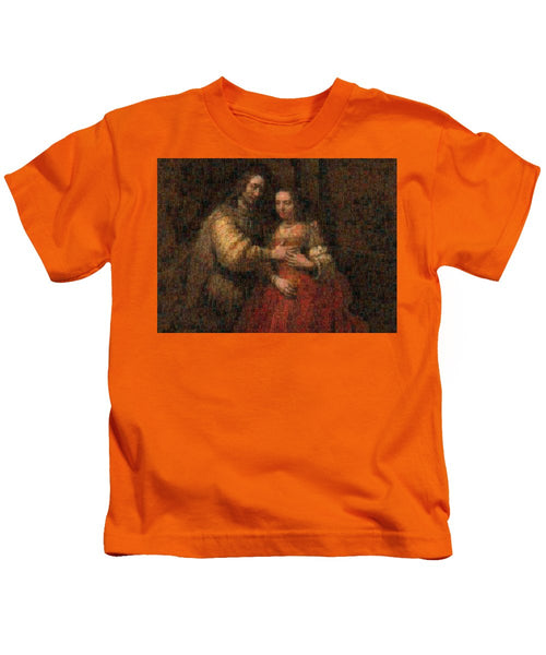 Tribute to Rembrandt - Kids T-Shirt - ALEFBET - THE HEBREW LETTERS ART GALLERY