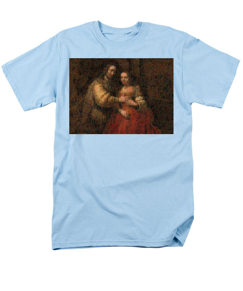 Tribute to Rembrandt - Men's T-Shirt  (Regular Fit) - ALEFBET - THE HEBREW LETTERS ART GALLERY