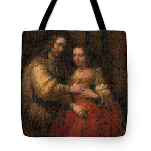 Tribute to Rembrandt - Tote Bag - ALEFBET - THE HEBREW LETTERS ART GALLERY