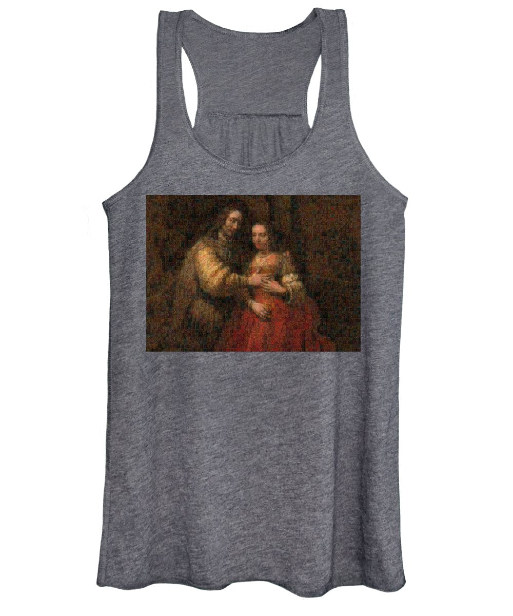 Tribute to Rembrandt - Women's Tank Top - ALEFBET - THE HEBREW LETTERS ART GALLERY