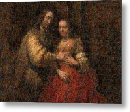 Tribute to Rembrandt - Metal Print - ALEFBET - THE HEBREW LETTERS ART GALLERY