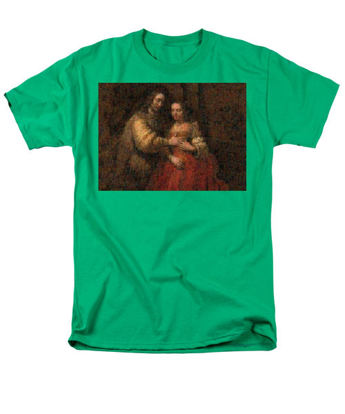 Tribute to Rembrandt - Men's T-Shirt  (Regular Fit) - ALEFBET - THE HEBREW LETTERS ART GALLERY