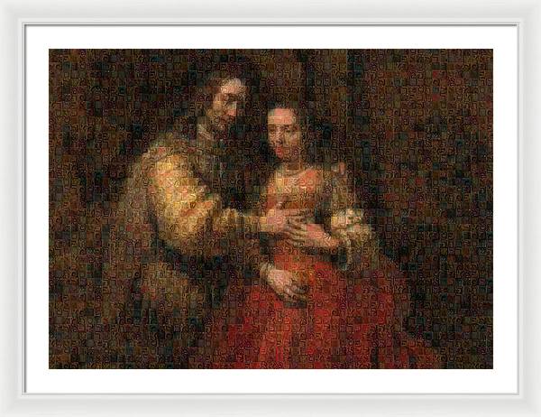 Tribute to Rembrandt - Framed Print - ALEFBET - THE HEBREW LETTERS ART GALLERY