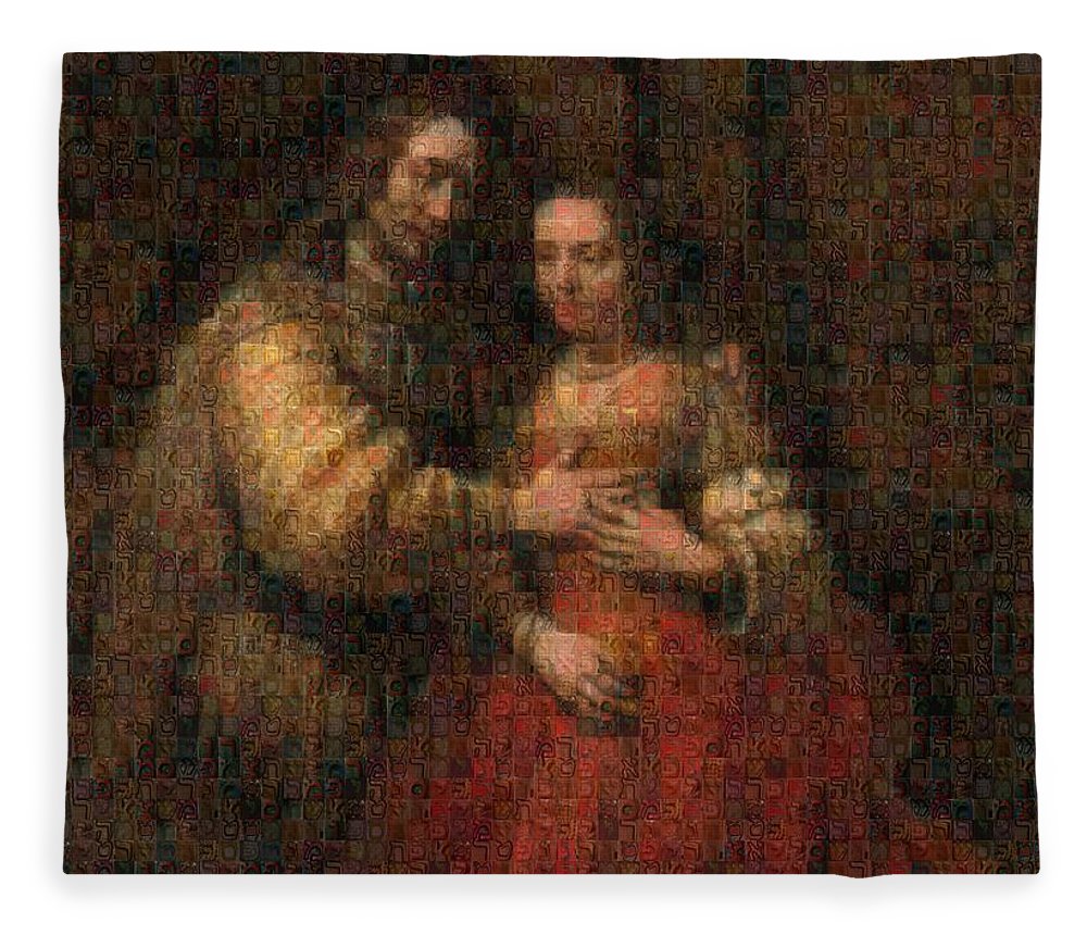 Tribute to Rembrandt - Blanket - ALEFBET - THE HEBREW LETTERS ART GALLERY
