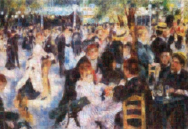 Tribute to Renoir - Art Print - ALEFBET - THE HEBREW LETTERS ART GALLERY