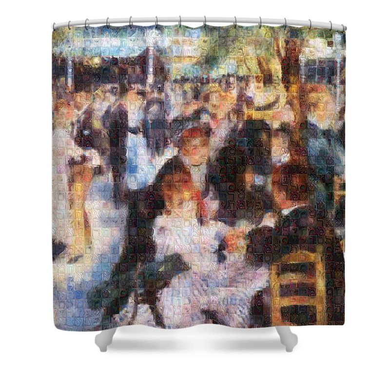 Tribute to Renoir - Shower Curtain - ALEFBET - THE HEBREW LETTERS ART GALLERY