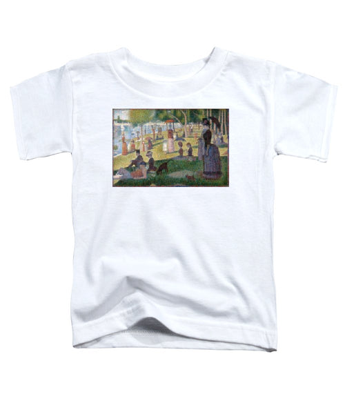 Tribute to Seurat - Toddler T-Shirt - ALEFBET - THE HEBREW LETTERS ART GALLERY