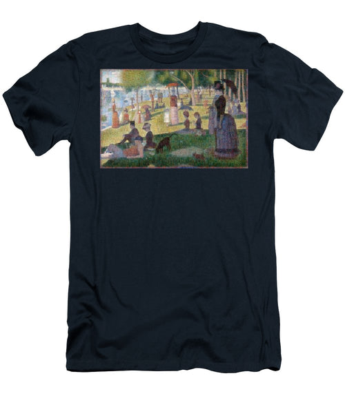 Tribute to Seurat - T-Shirt - ALEFBET - THE HEBREW LETTERS ART GALLERY
