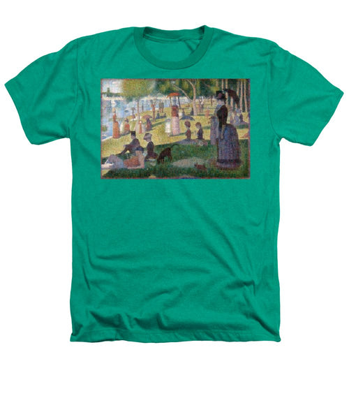 Tribute to Seurat - Heathers T-Shirt - ALEFBET - THE HEBREW LETTERS ART GALLERY