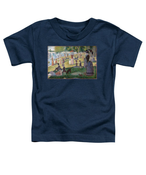 Tribute to Seurat - Toddler T-Shirt - ALEFBET - THE HEBREW LETTERS ART GALLERY